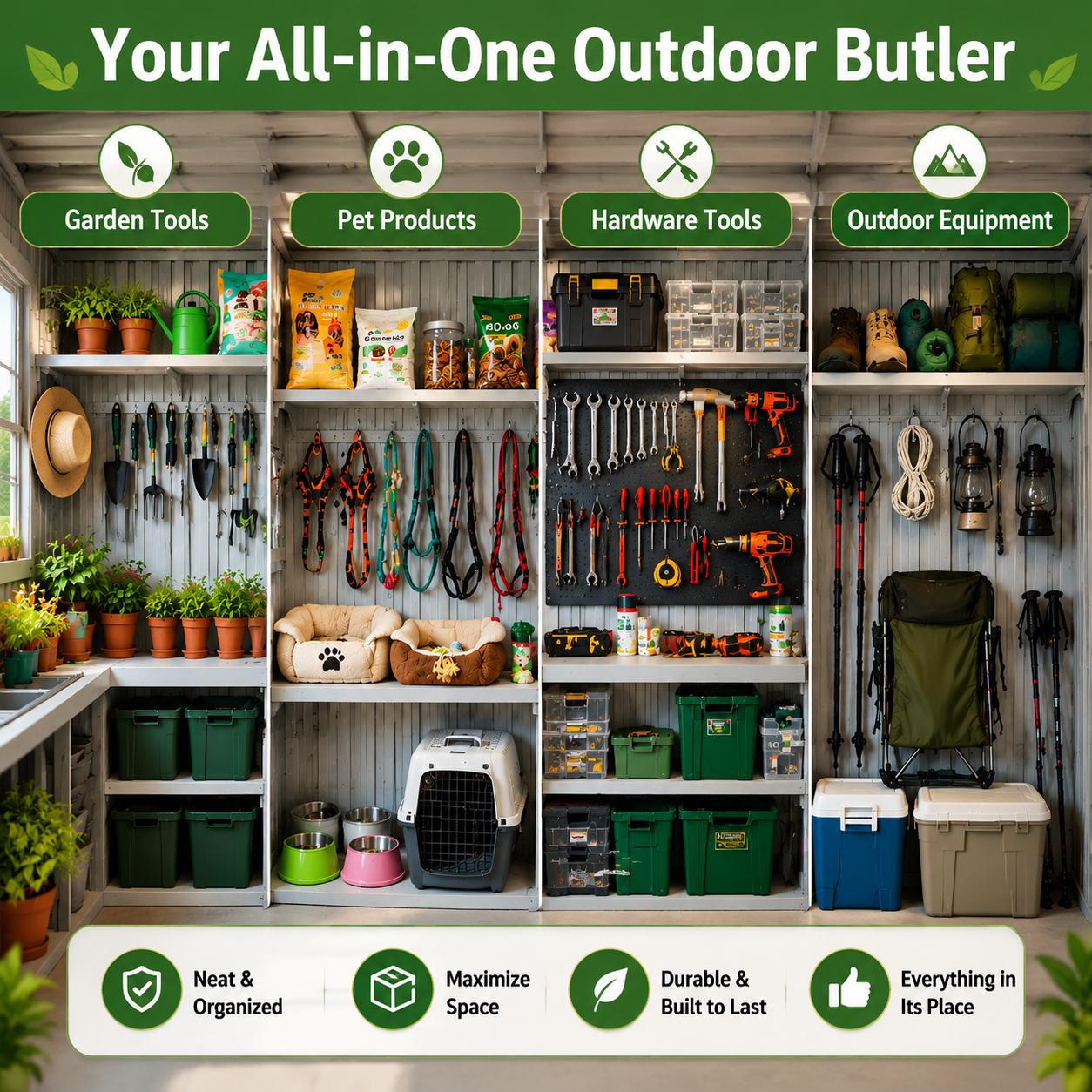 9x6 FT Outdoor Metal Storage Shed with Window & Flower Rack