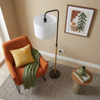 Arc Floor Lamp with Cylinder Shade