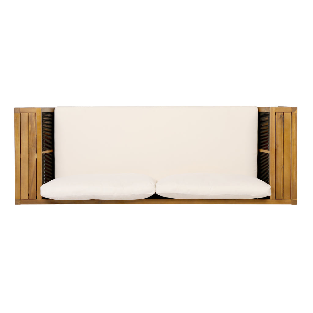 Teak Finish Acacia Wood Outdoor Daybed Sofa Set