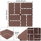 Plastic Interlocking Decking Tiles - 44 Packs