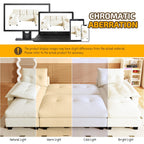 104.7" U-Shaped Sleeper Sofa with Pull Out Bed