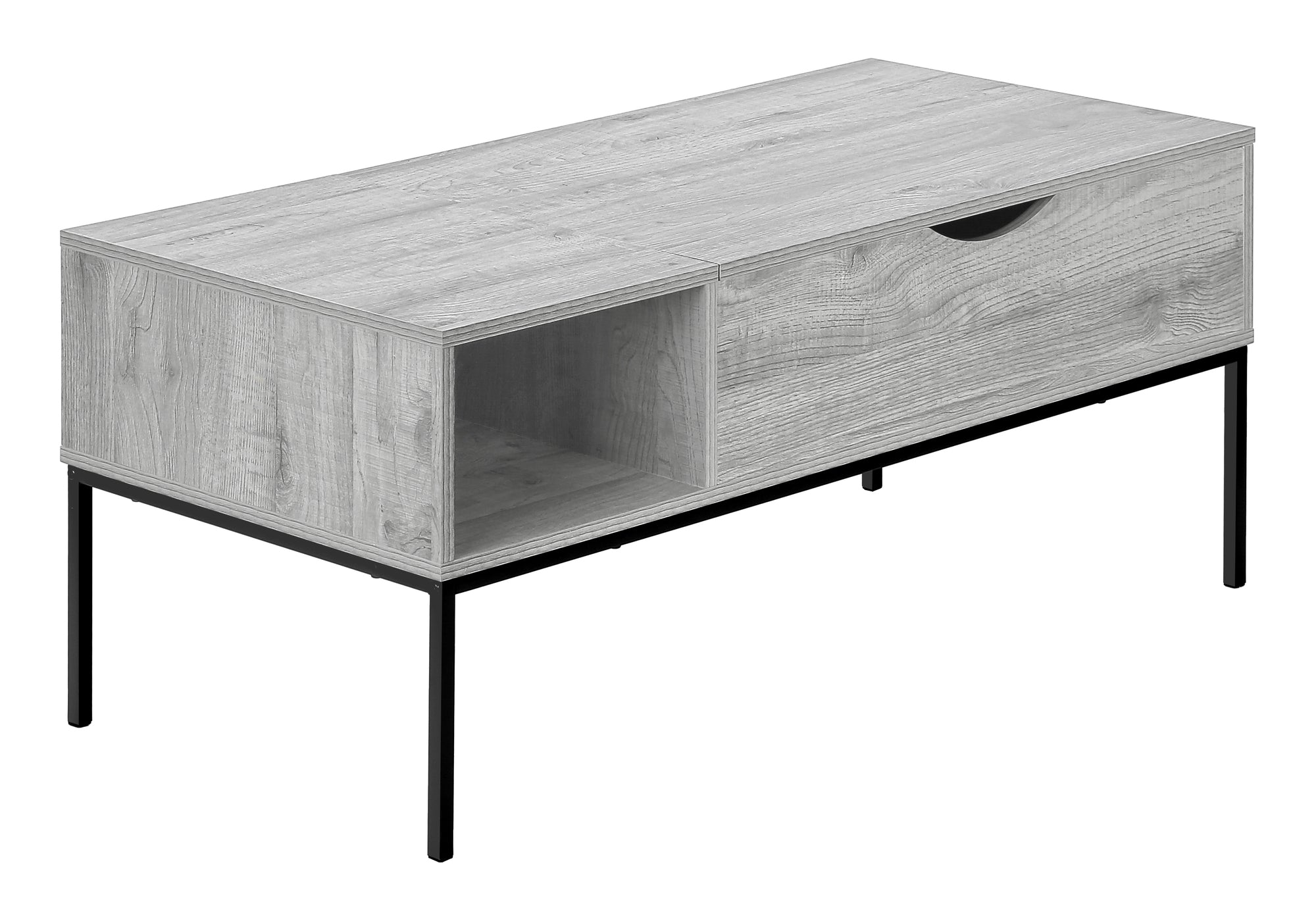 Coffee Table, 42" L, Rectangular, Cocktail, Lift-top