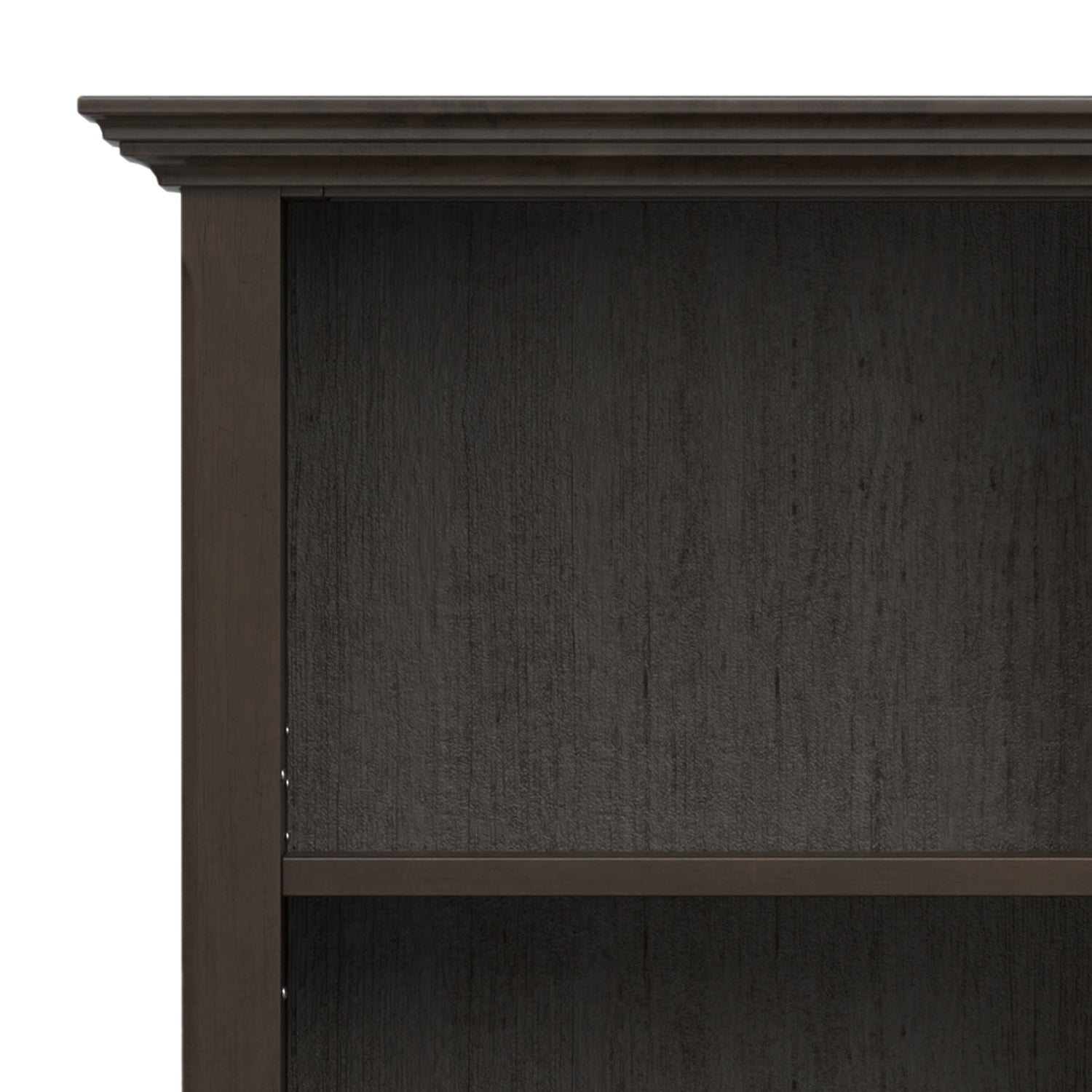 Amherst 24 Inch Solid Wood 5 Shelf Bookcase in Hickory