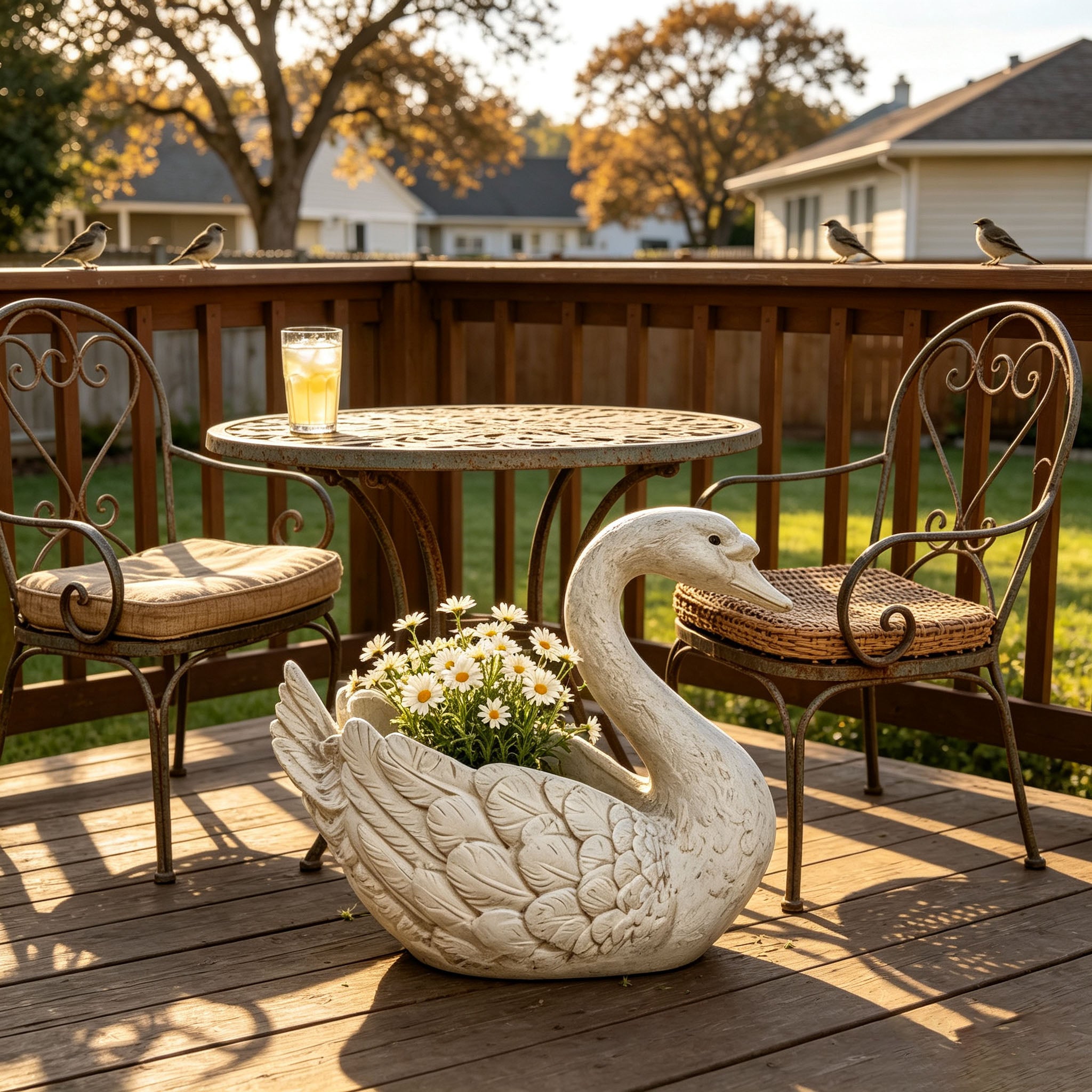 Elegant Swan Planter