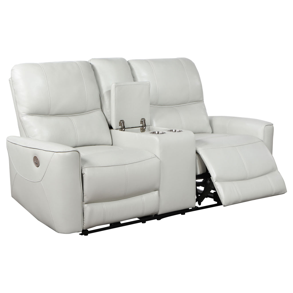 Denson Dove Power Reclining Loveseat