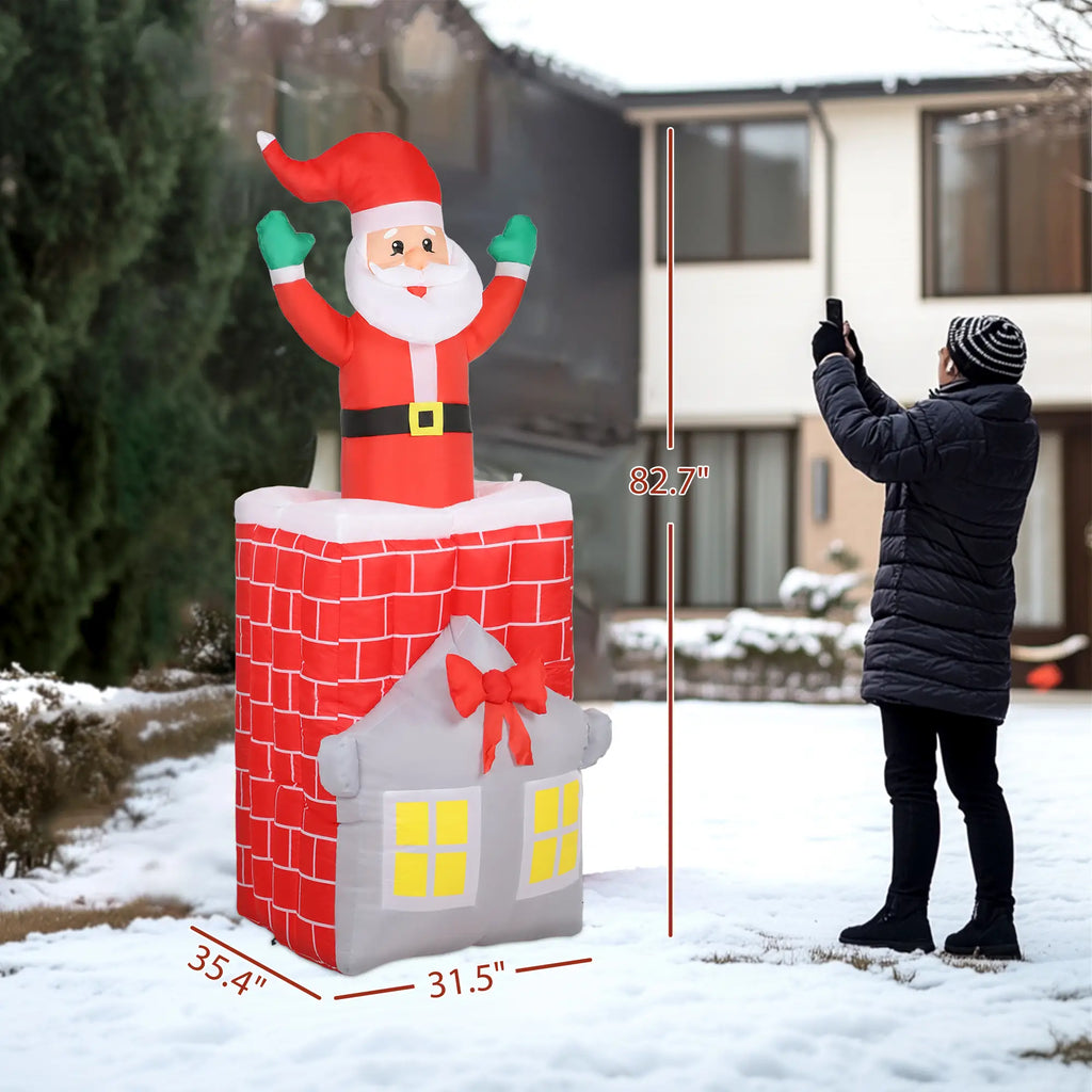 7FT Christmas Inflatable Santa Claus Figure for Indoor Party