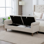 65.75" Wide Modern Upholstered Storage Bench