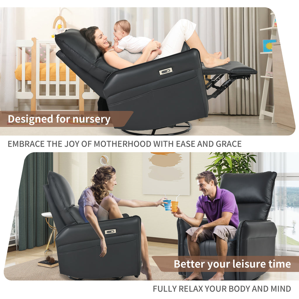 Power Swivel Rocker Recliner Chair for Adults