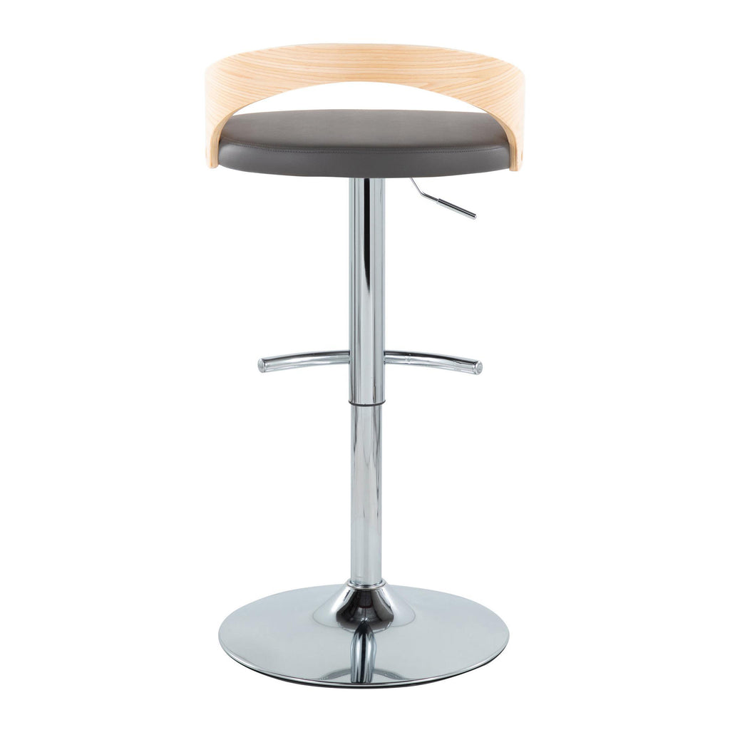 Contemporary Adjustable Barstool with Swivel