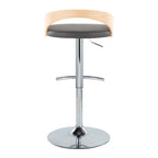 Contemporary Adjustable Barstool with Swivel