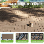 36 Pcs Interlocking Deck Tiles - Outdoor Waterproof Flooring