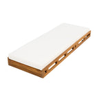 Lounge Chaise Set - Acacia Wood with Water-Resistant Cushions