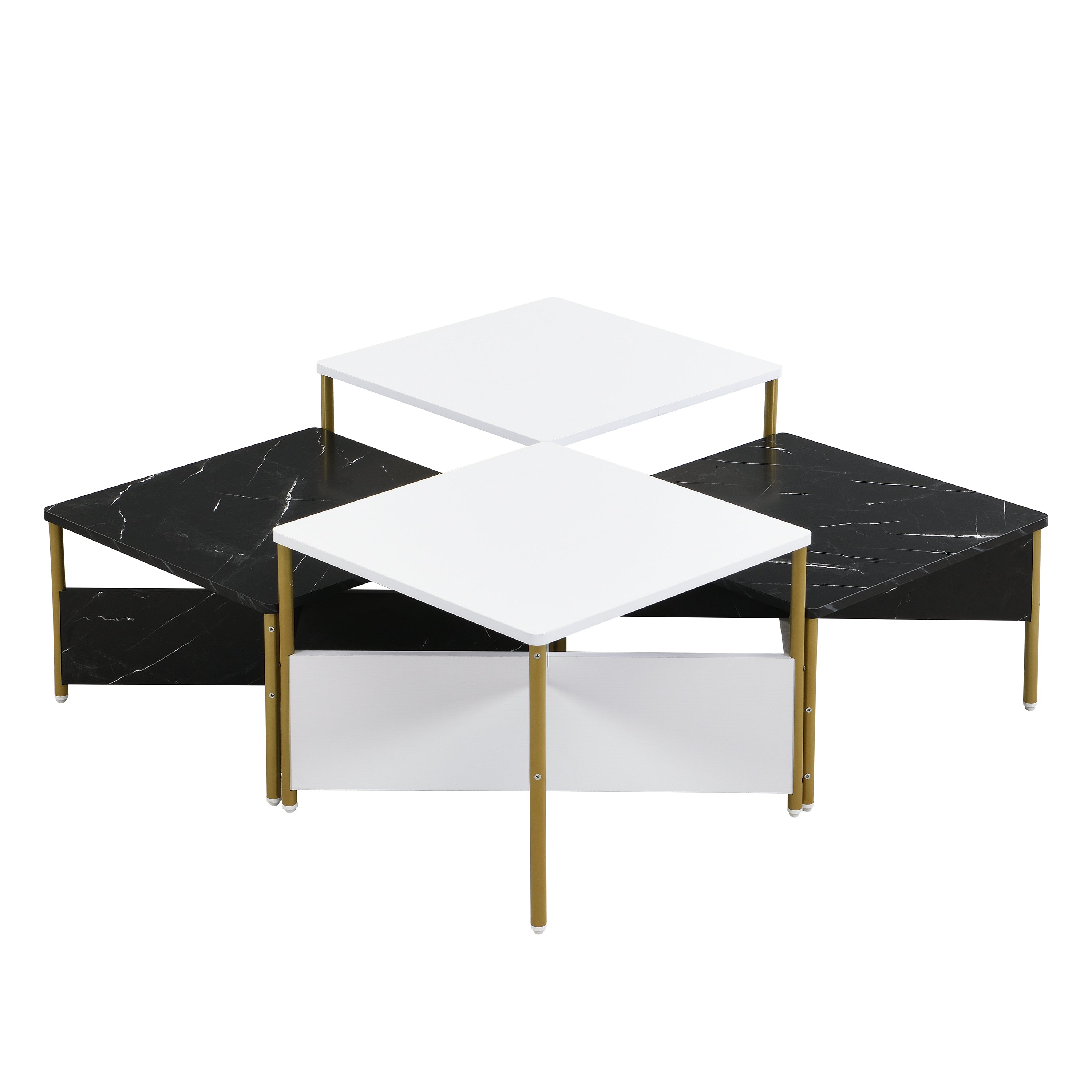 Modern Nesting Coffee Tables Set of 4 - Mid Century Modern Design