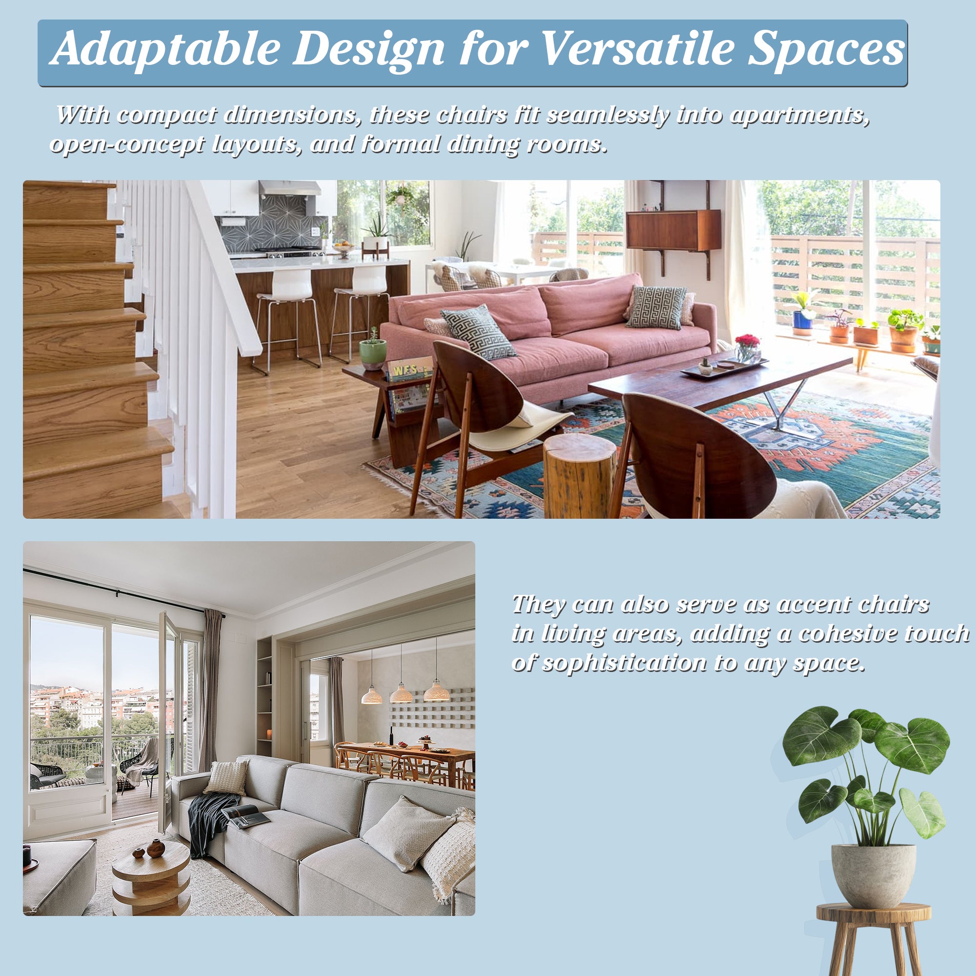 2-Piece Modern Dining Chairs