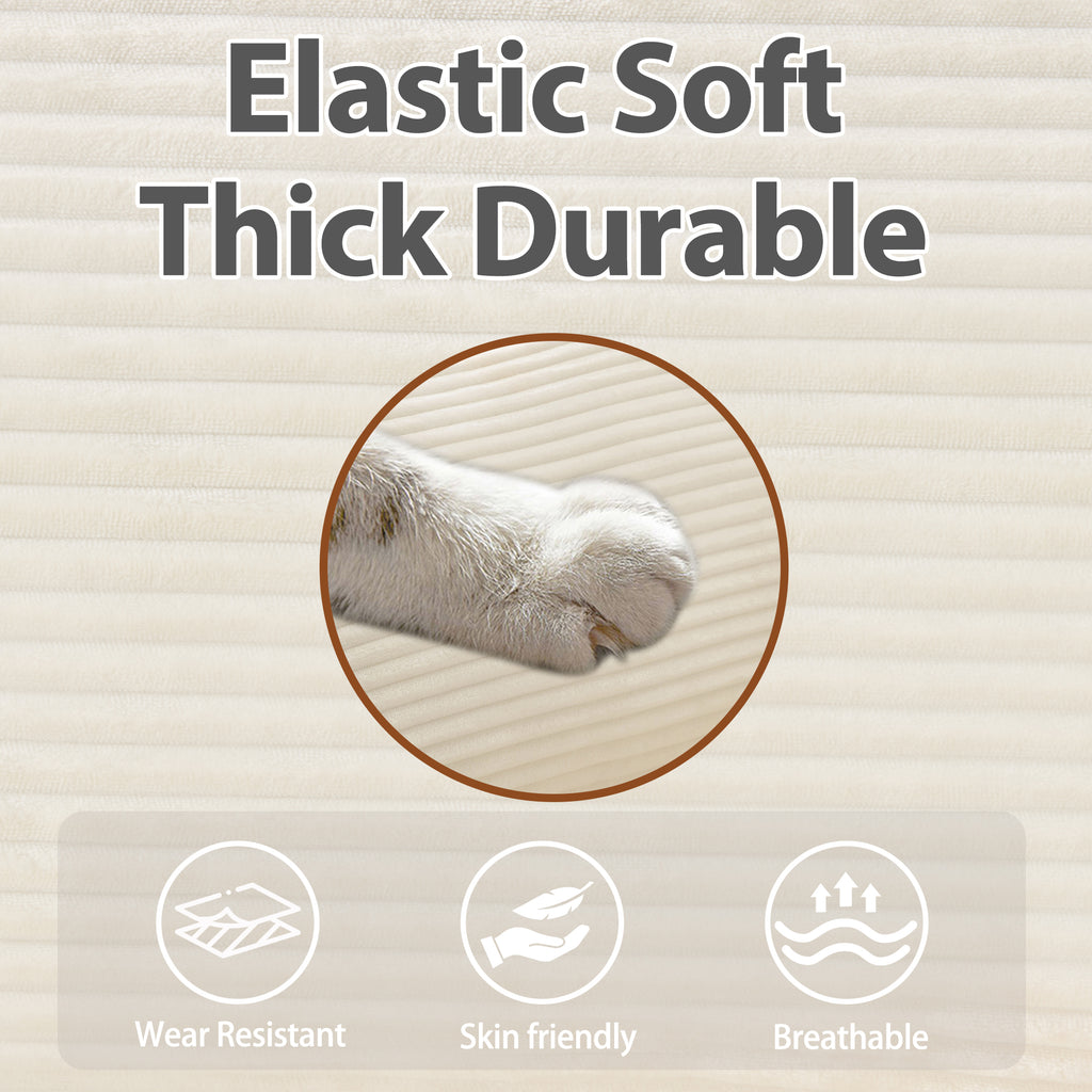 136" Plush Cloud 3-Seater Sofa