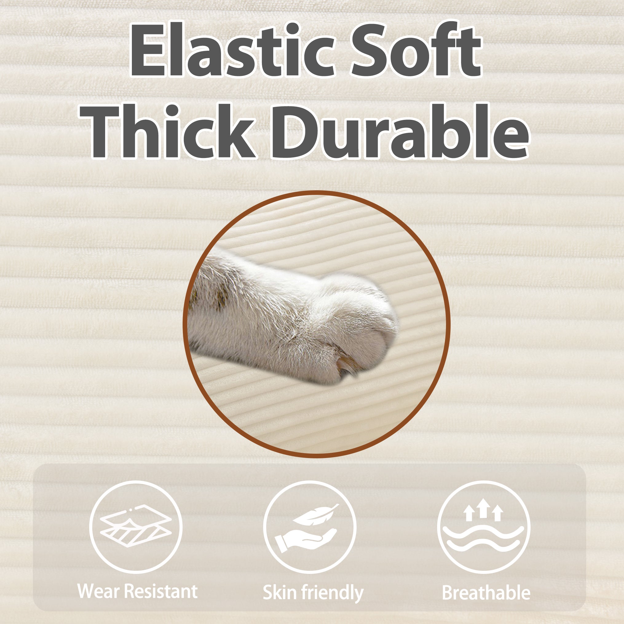 136" Plush Cloud 3-Seater Sofa