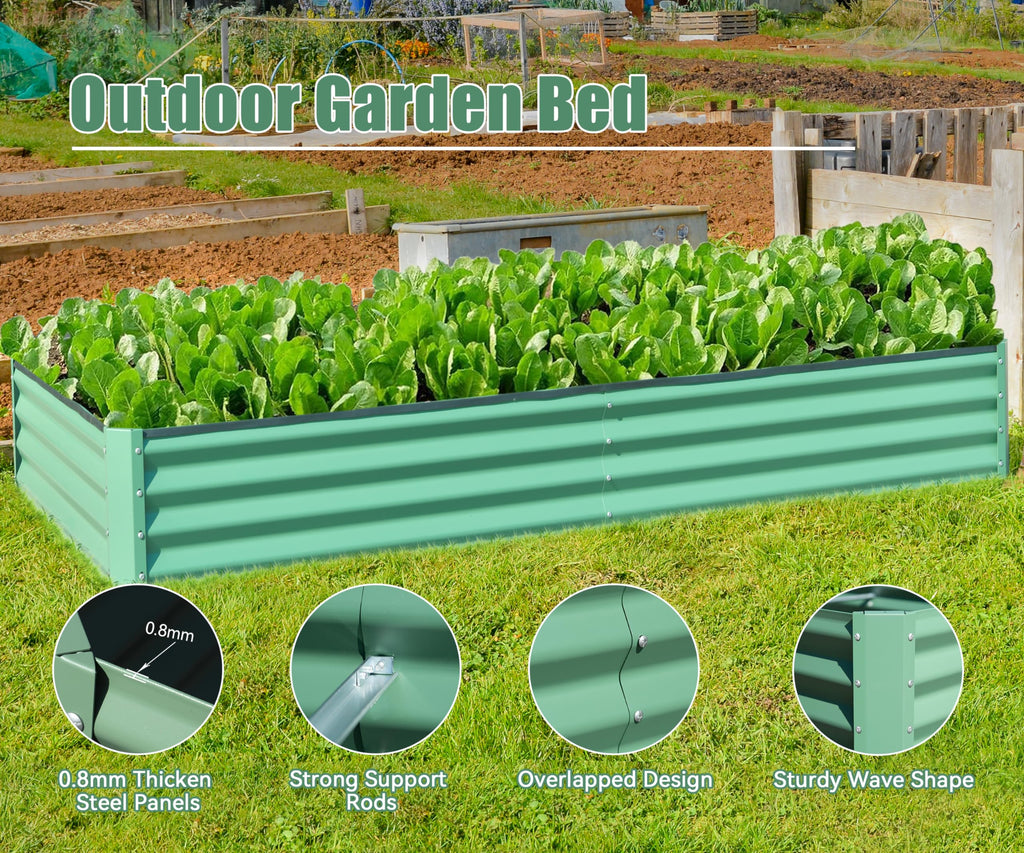 8x4x1 ft Galvanized Raised Garden Bed