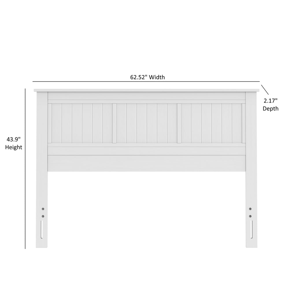Walton Window Pane Wood Queen Panel Headboard