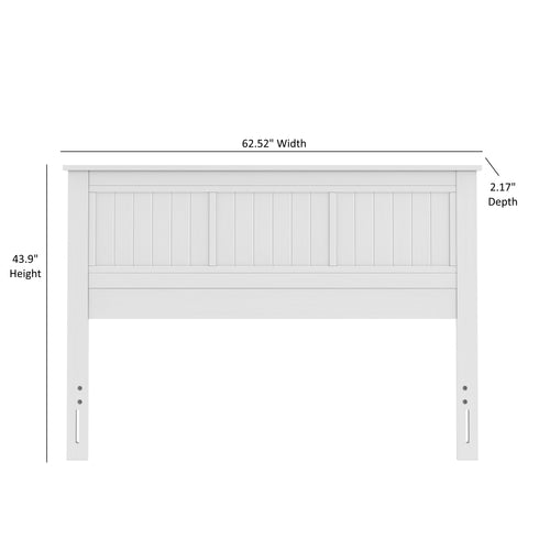 Walton Window Pane Wood Queen Panel Headboard
