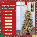 Pre-lit Christmas Artificial Tree 4-Piece Set