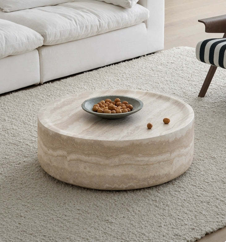 39.37'' Faux MARS Pattern Round Coffee Table