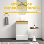 Gada 20" Striped Velvet Bathroom Vanity