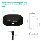 Bathroom Artistic Tempered Glass Vessel Sink with Faucet