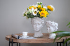 Small Visage Cement Wall Planter Wall Vase