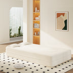 Modern Floor Sofa with Twin Size Folding Mattress