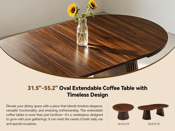 Flexible Round Wooden Coffee Table