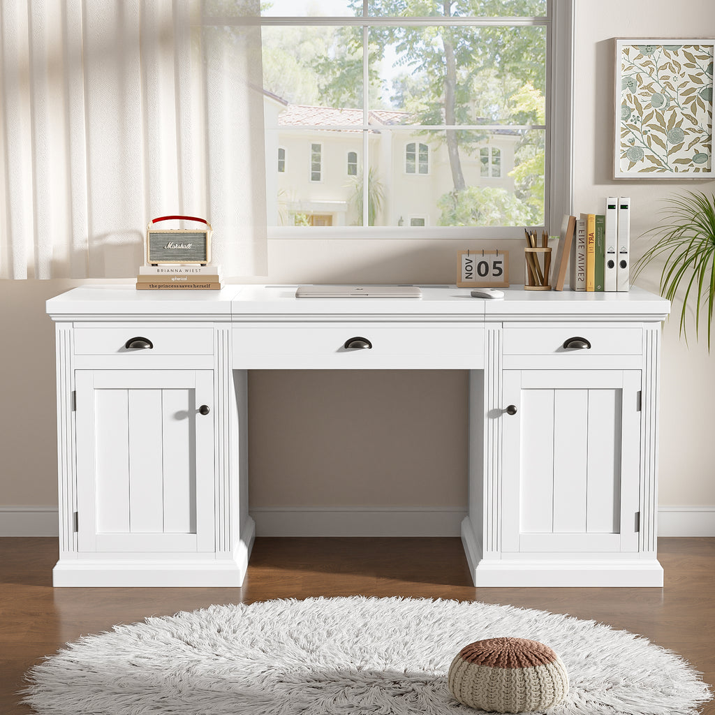 67" Modern Executive Desk with Storage Options