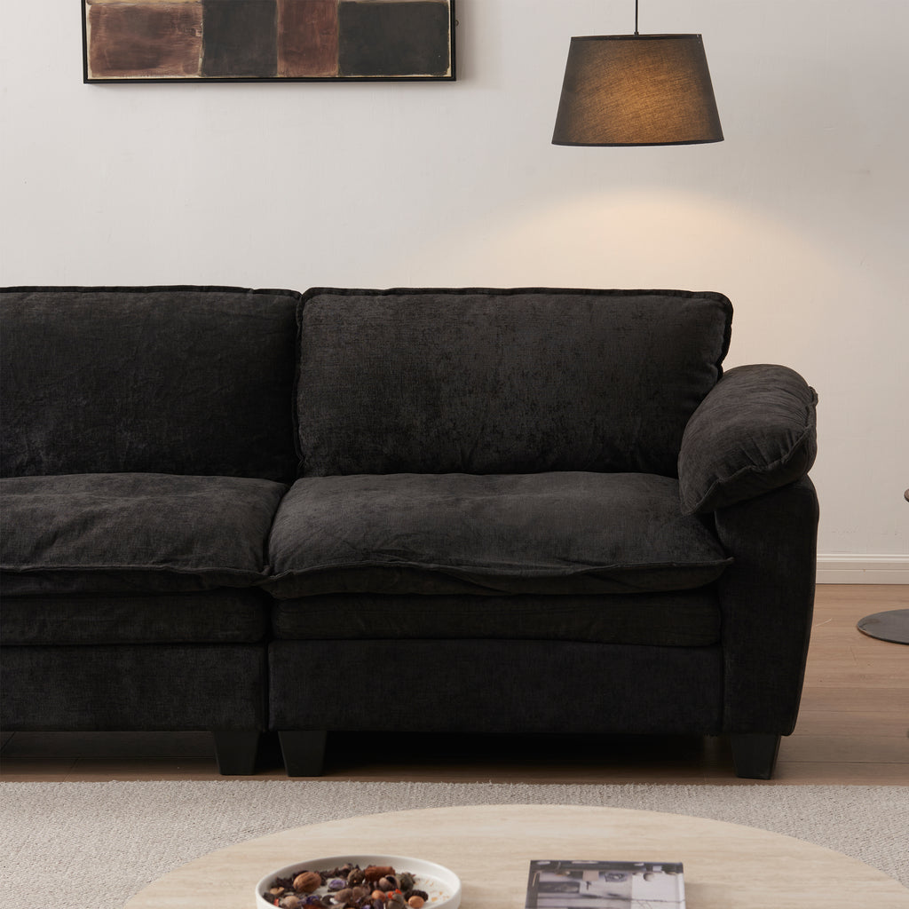 Luxury L Shape Sofa with Ottoman