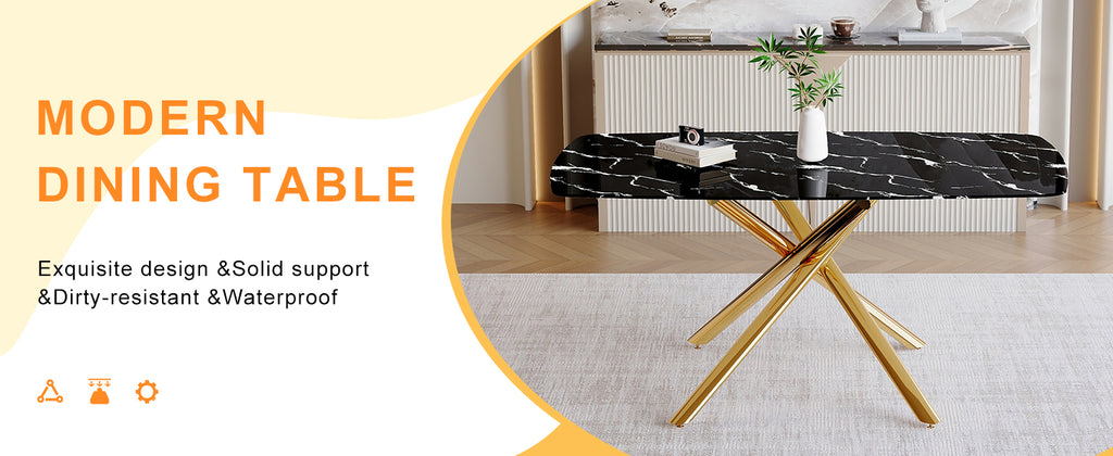 Luxurious 63"x35.4" Dining Table