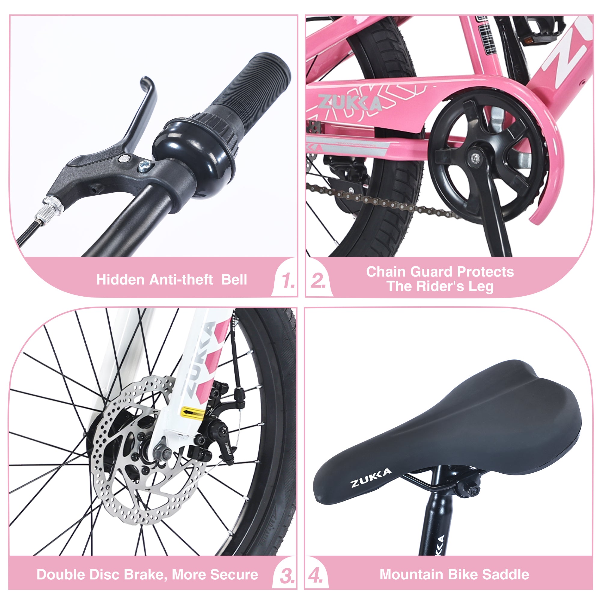 ZUKKA 20 Inch Mountain Bike for Boys and Girls