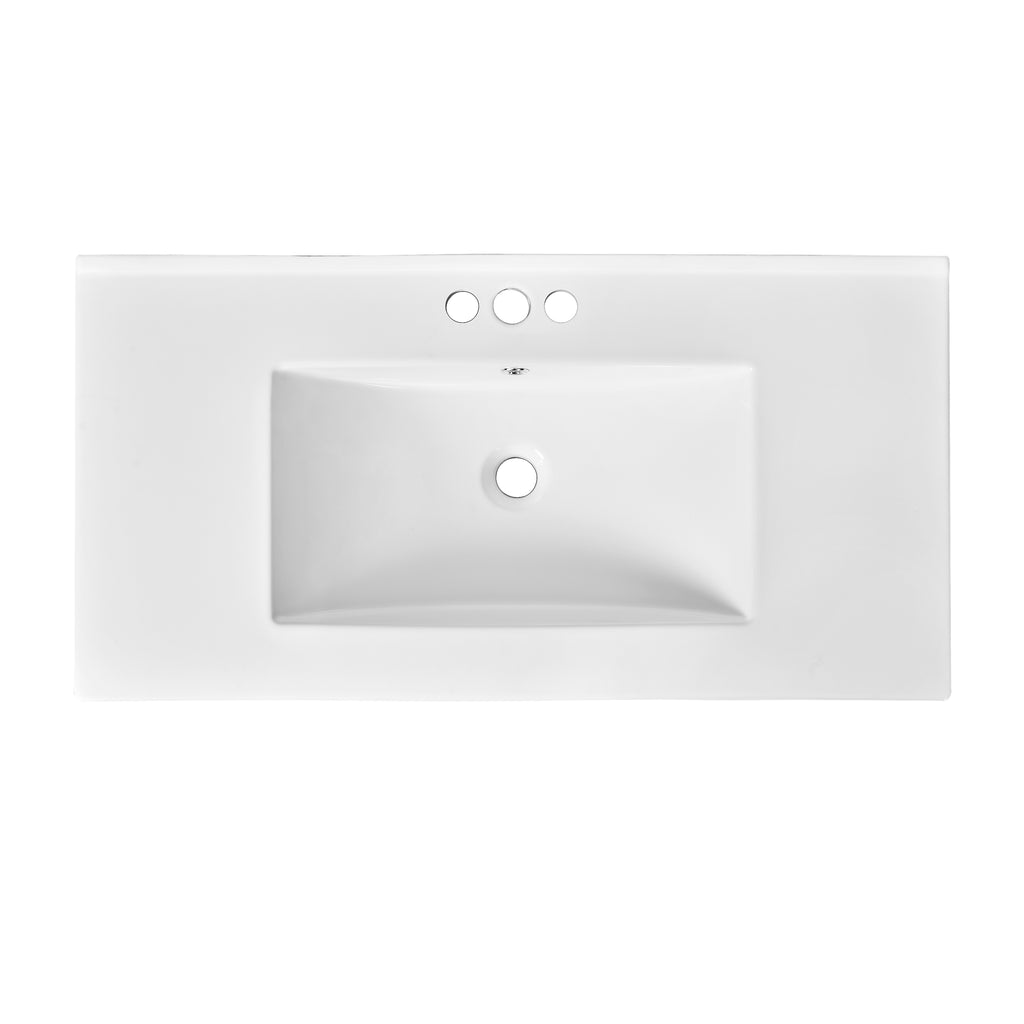 36" Single Bathroom Basin Sink, Vanity Top Only