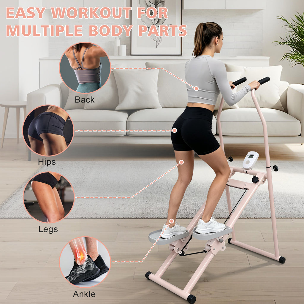 Folding Vertical Cardio Exercise Climber Stepper Machine