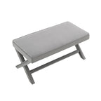 Comfort Double Bench Upholstered in Velvet Fabric