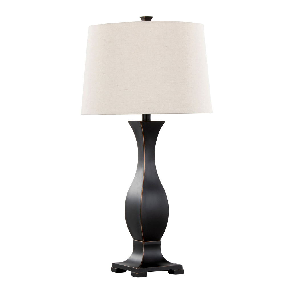 29" Contemporary Polyresin Table Lamp in Oil Rubbed Bronze