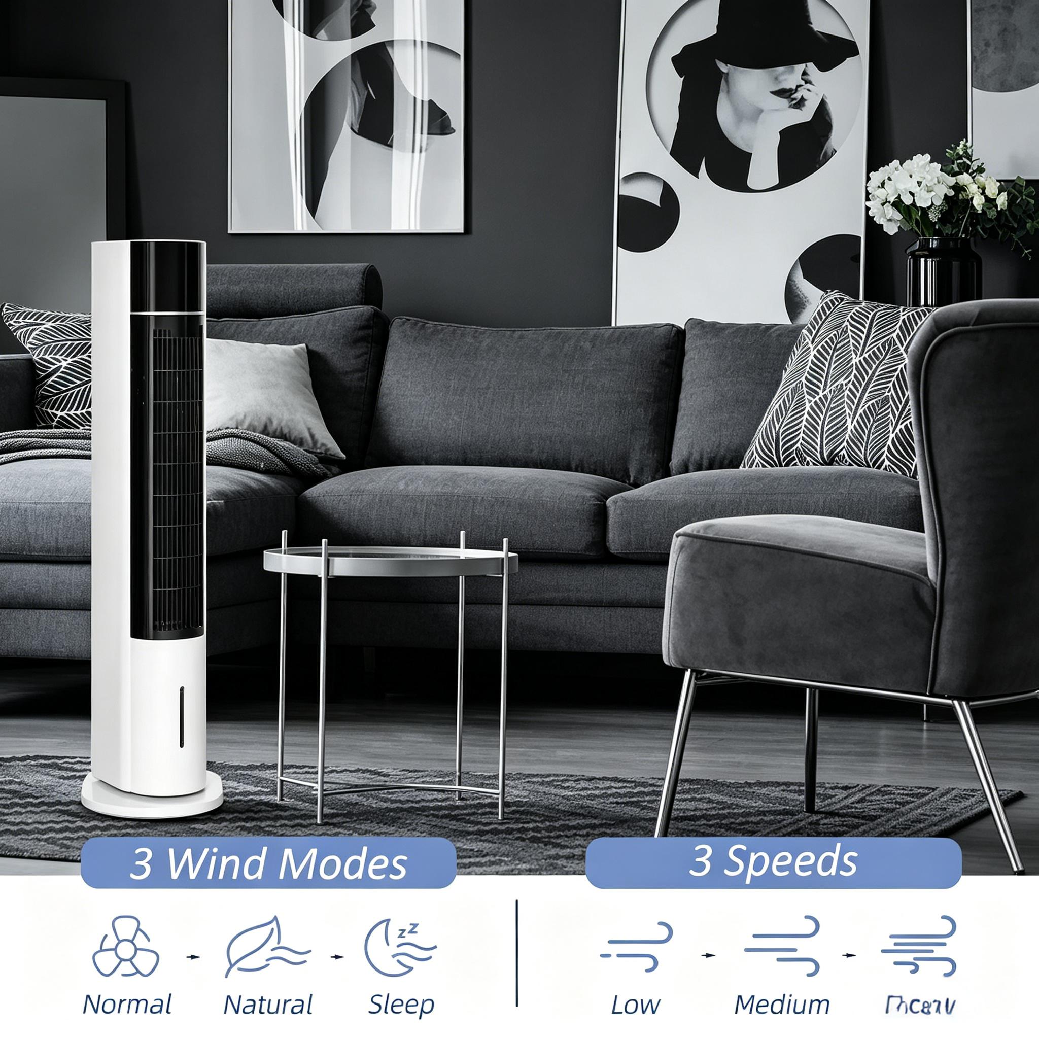 42" Bladeless Tower Fan