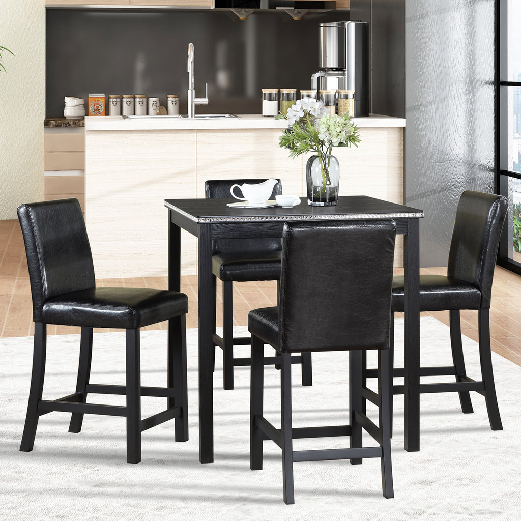 5 Piece Counter Height Dining Table Set