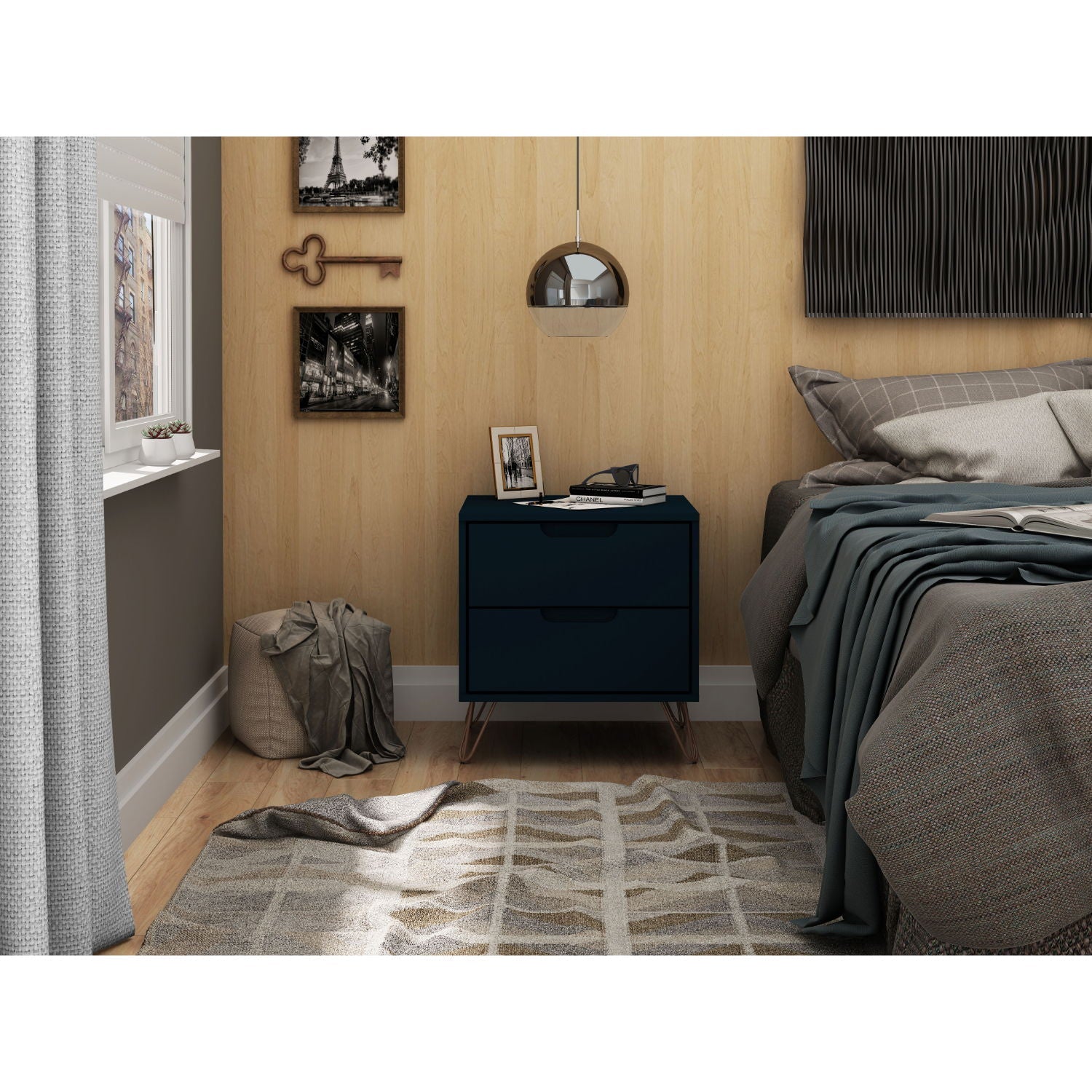 Rockefeller - 2 Drawer Nightstand
