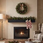 60'' Fireplace Mantel Pine Wood Wall-Mounted Shelf