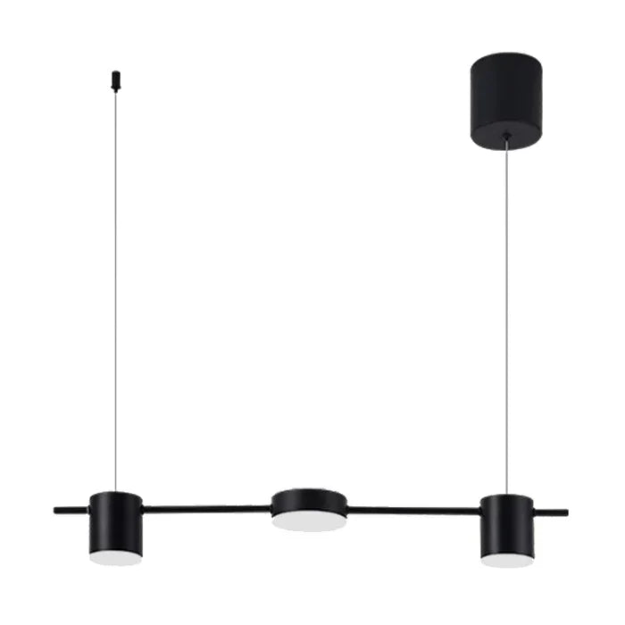 Modern Aluminum Drum Pendant Light LED 3 or 5 Light Black Gold
