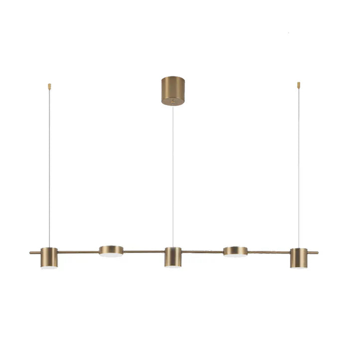 Modern Aluminum Drum Pendant Light LED 3 or 5 Light Black Gold