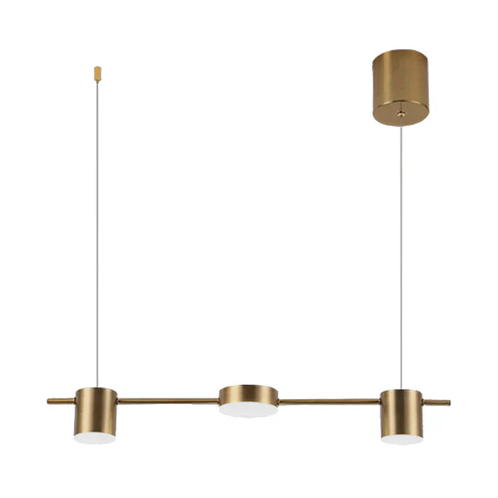Modern Aluminum Drum Pendant Light LED 3 or 5 Light Black Gold
