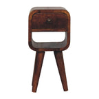 Solid Wood Extra Mini Chestnut Curve Lower Nightstand