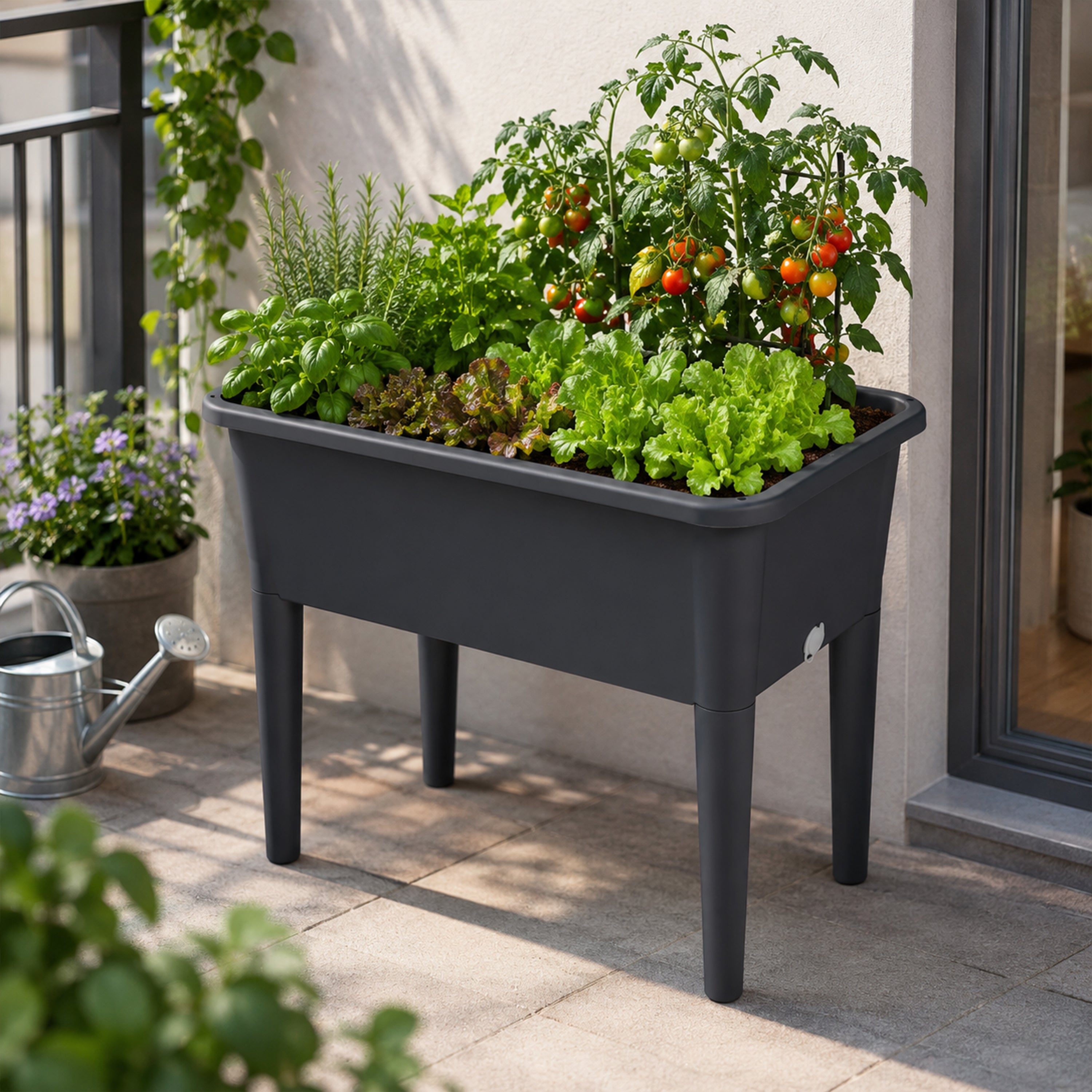 2 PCS Raised Garden Bed with Ventilated Transparent Greenhouse Lid