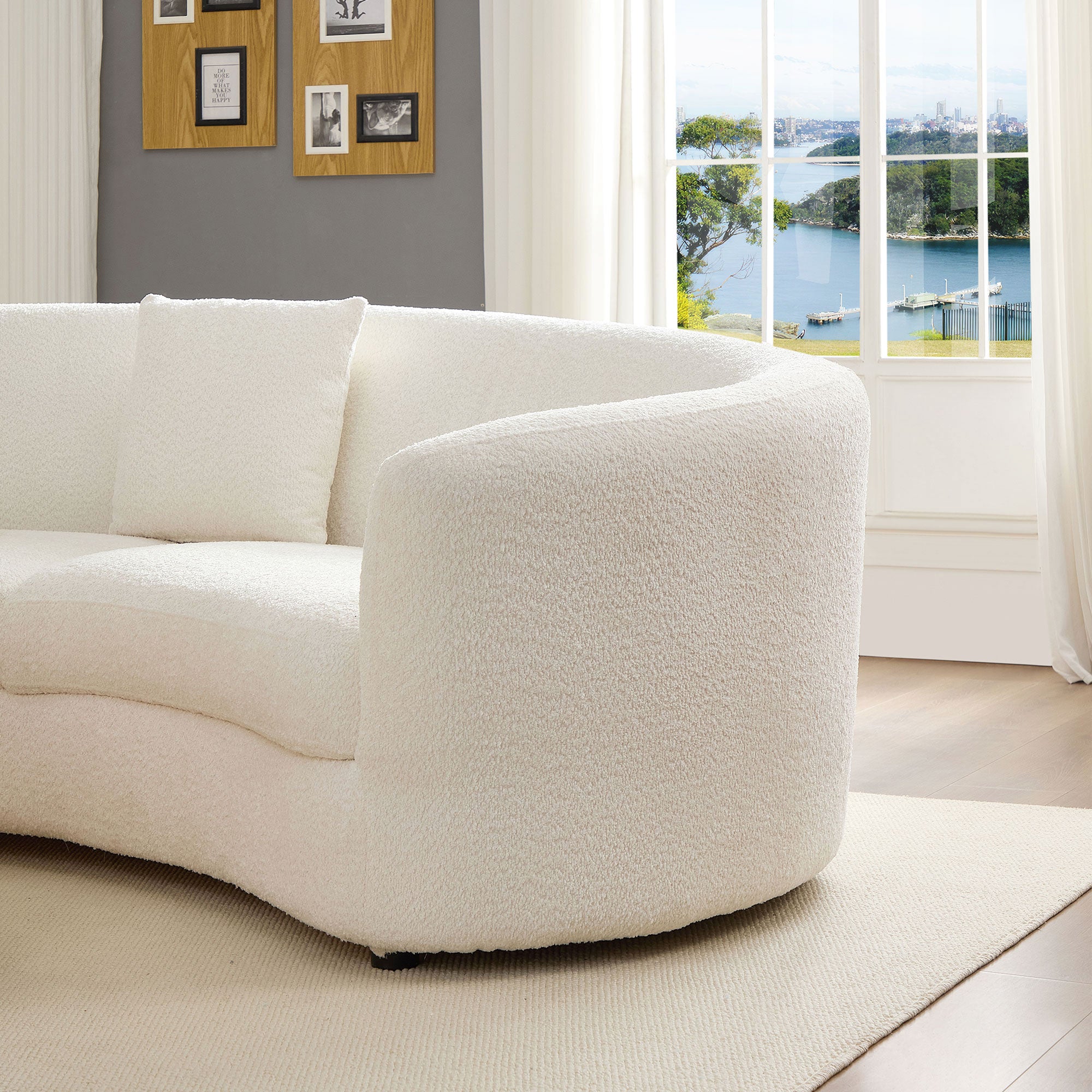Classic Curved Tight Back Sofa
