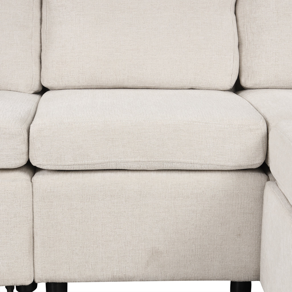 84.7" Sectional Sofa Convertible Pull-out Bed