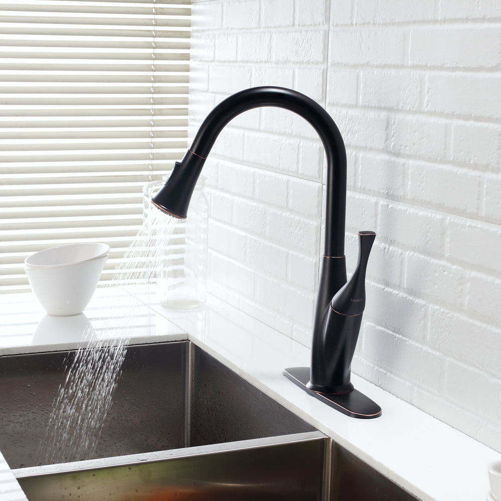 Kitchen Faucet with Pull Out Sprayer, Oil-Rubbed Bronze